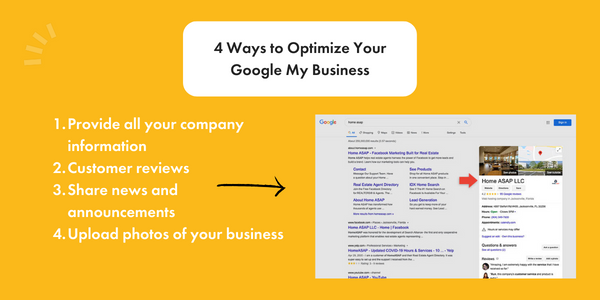4 ways to optimize your Google My Business: provide all info, reviews, share news and upload photos