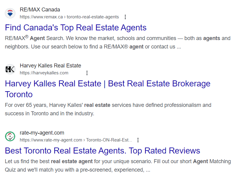 Real estate digital marketing for real estate leads. Google search rankings for real estate agents