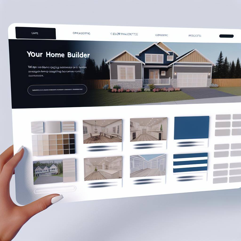 A modern and sleek website interface showcasing various home builder projects with easy navigation and engaging content.